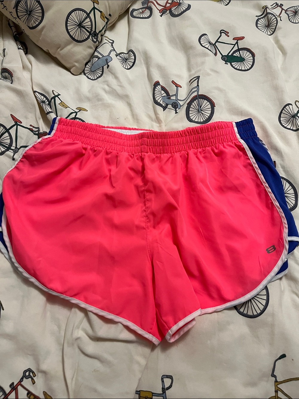 7/$20 Women’s Neon Pink Athletic Shorts with Blue Trim 7/$20